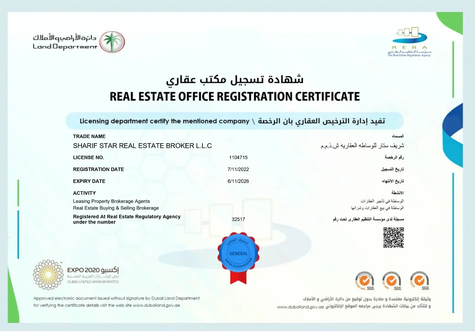 Dubai Real Estate License